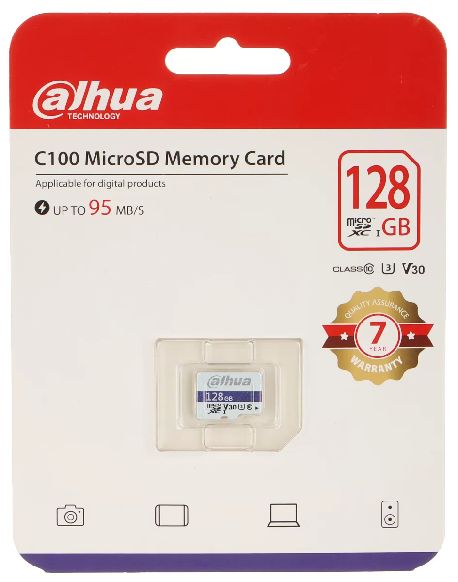 MEMORIA MICRO SD DAHUA 128gb Para Cctv/celulares/drones/grabacion 24 7 Hd Fhd 4k