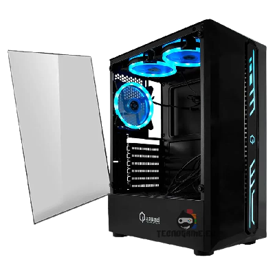 Case Gaming Quasad Mod: Qg-002/ X1 Usb3.0/ X2 Usb2.0/ Vidrio Templado/ X3 Ventiladores/