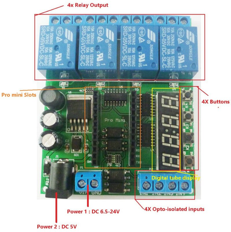 COMUNTADOR 8 CANALES DC 12V PRO MINI PLC JUNTA RELÉ SHIELD MÓDULO PARA ARDUINO MULTIFUNCIÓN