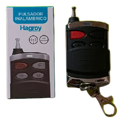 HAGROY PULSADOR INALAMBRICO 4 TECLAS 433MHZ H5KB 500METROS MOD. HG-H5KB500